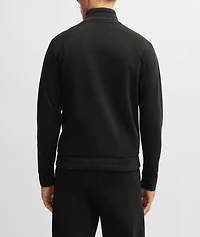 Cotton-Blend Quarter-Zip Sweatshirt