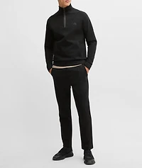 Cotton-Blend Quarter-Zip Sweatshirt