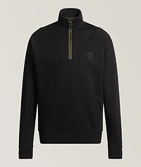 Cotton-Blend Quarter-Zip Sweatshirt