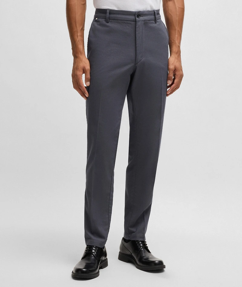 Kane Micro-Patterned Stretch-Cotton Pants
