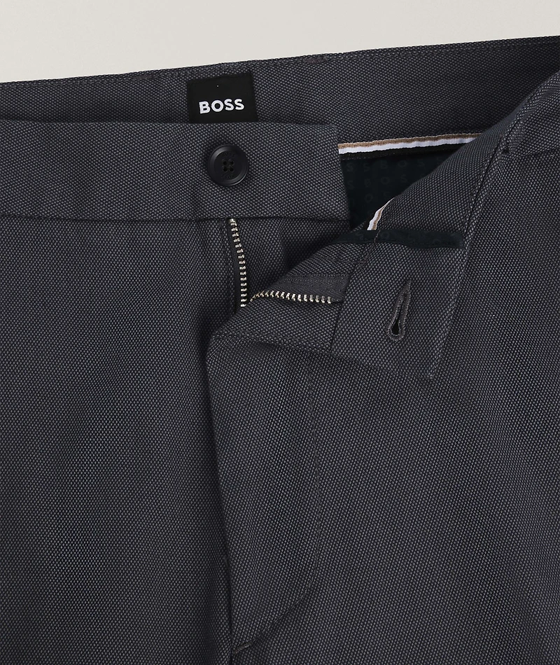 Kane Micro-Patterned Stretch-Cotton Pants