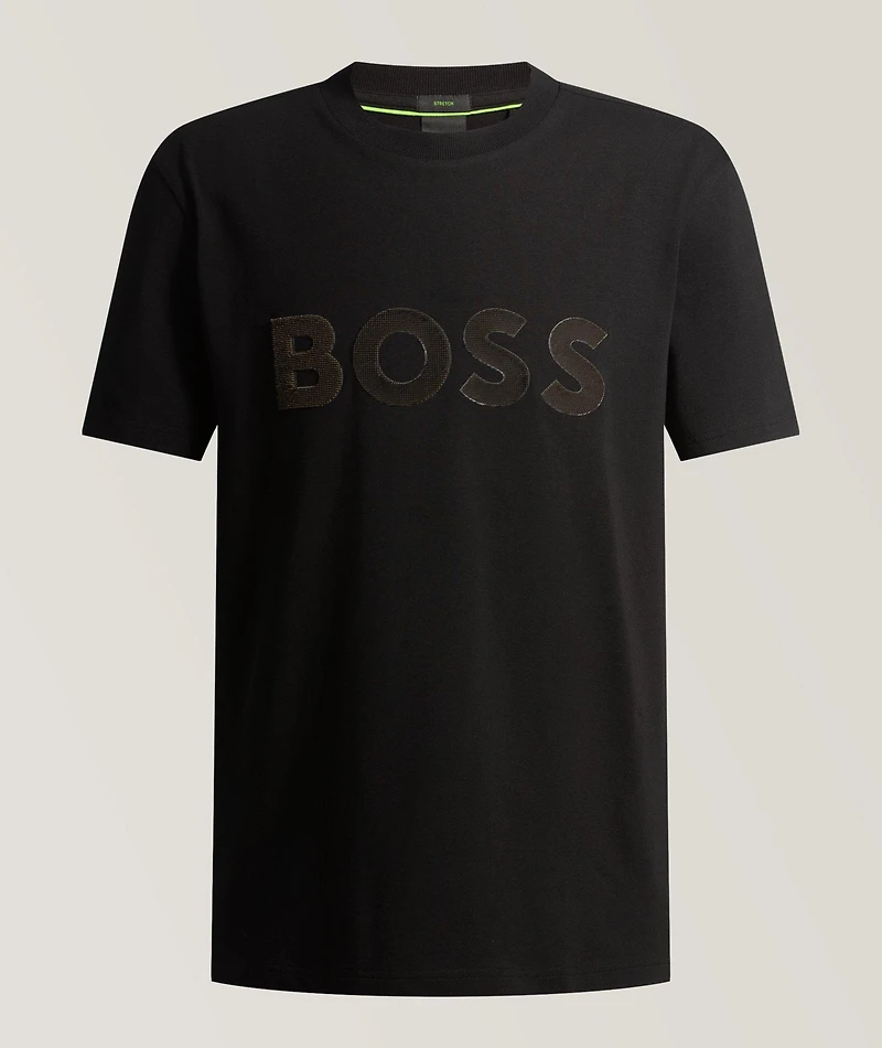 Logo Stretch-Cotton T-Shirt