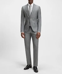 Slim-Fit Wool-Blend Dress Pants