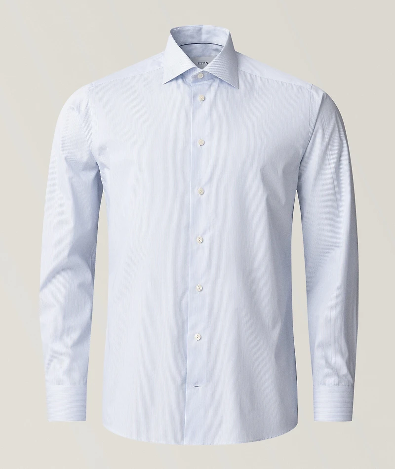 Slim-Fit Fine Stripe Twill Shirt
