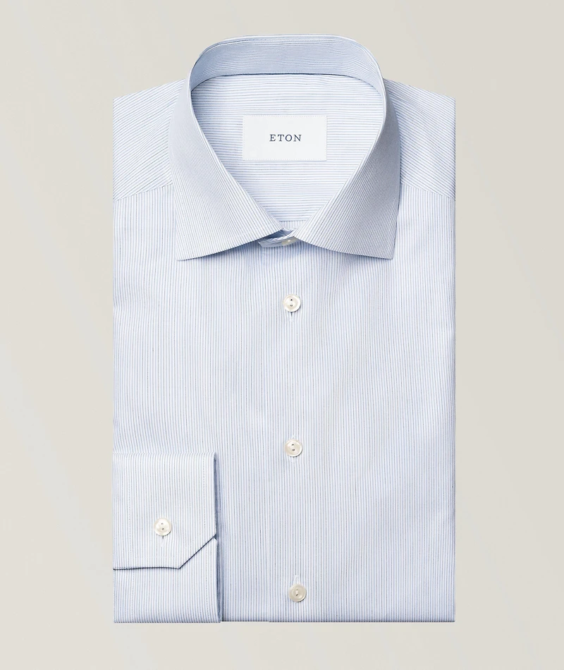 Slim-Fit Fine Stripe Twill Shirt