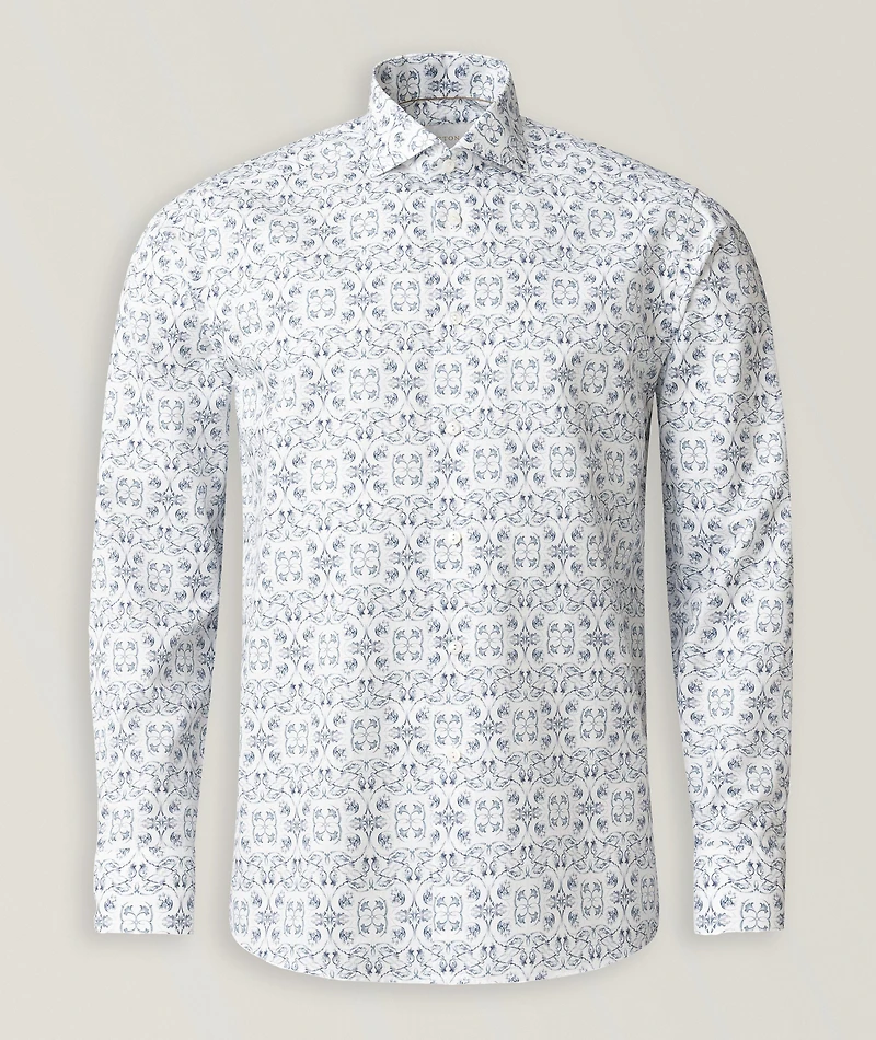 Slim-Fit Elevated Floral Dress Shirt