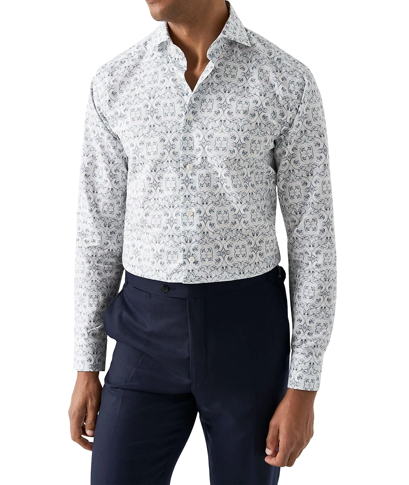 Slim-Fit Elevated Floral Dress Shirt