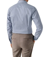 Slim-Fit Micro-Geometric Dress Shirt