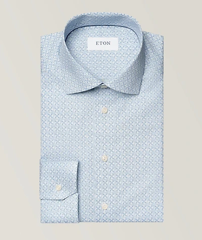 Contemporary-Fit Geometric Dress Shirt
