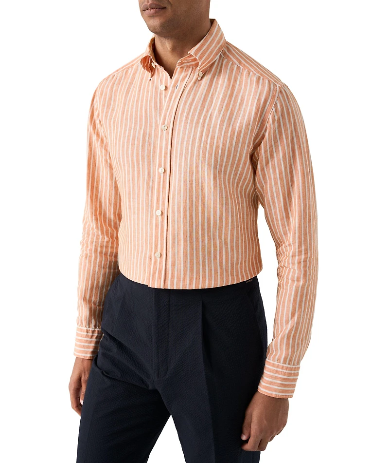 Contemporary-Fit Striped Linen Shirt