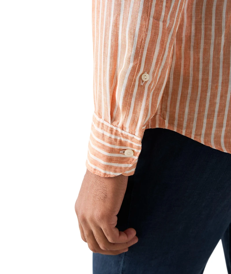 Contemporary-Fit Striped Linen Shirt