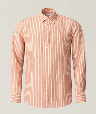 Contemporary-Fit Striped Linen Shirt