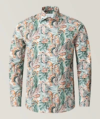 Slim-Fit Floral Dress Shirt