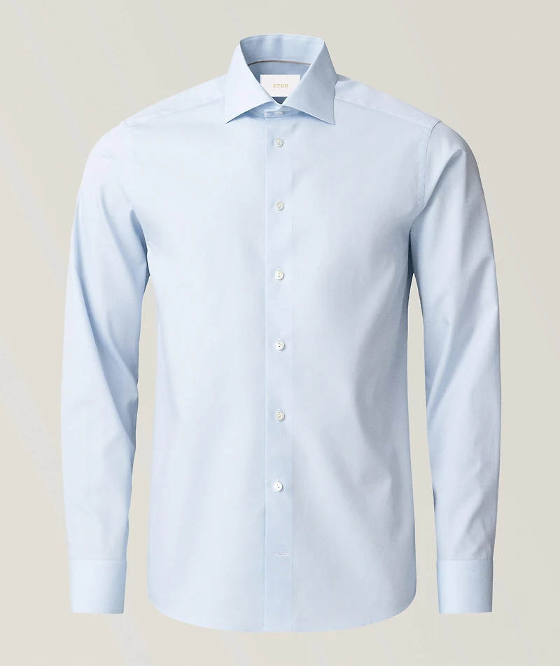 Slim-Fit Elevated Piqué Dress Shirt