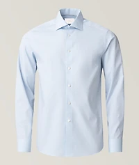 Slim-Fit Elevated Piqué Dress Shirt