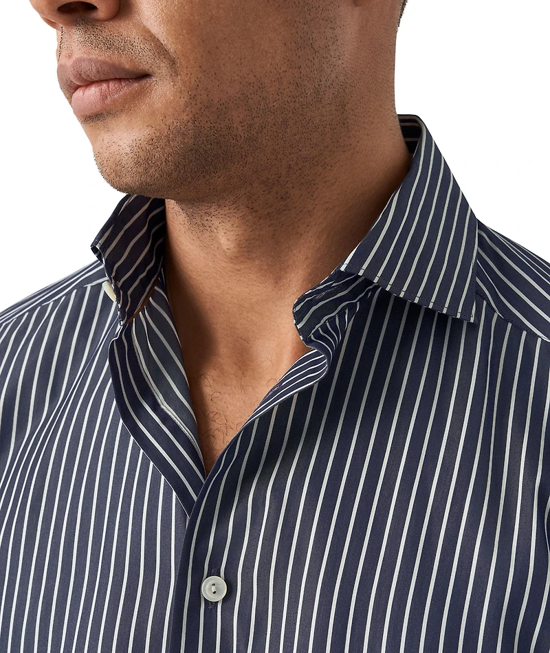 Slim-Fit Elevated Stripe Dress Shirt