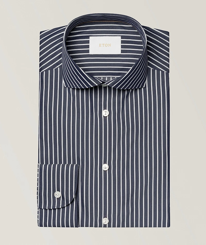 Slim-Fit Elevated Stripe Dress Shirt