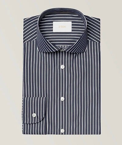 Slim-Fit Elevated Stripe Dress Shirt