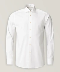 Contemporary-Fit Elevated Piqué Dress Shirt