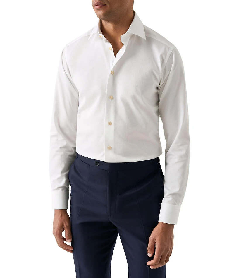 Contemporary-Fit Elevated Piqué Dress Shirt