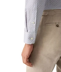 Slim-Fit Geometric Dress Shirt