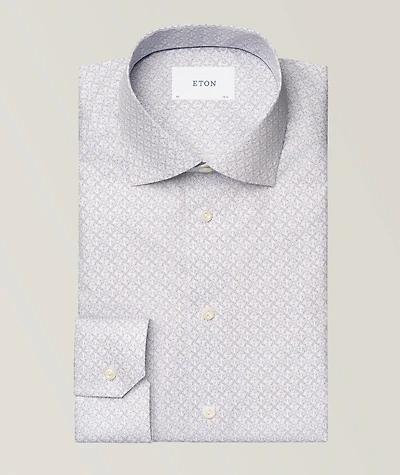 Slim-Fit Geometric Dress Shirt