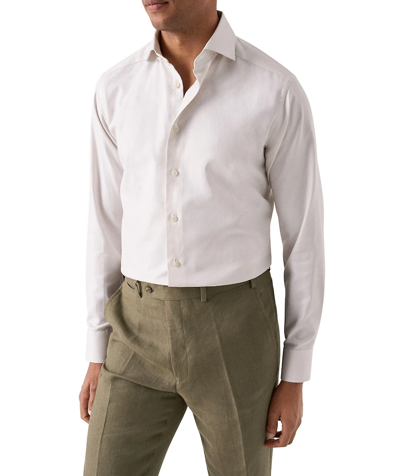 Slim-Fit Mélange Dress Shirt