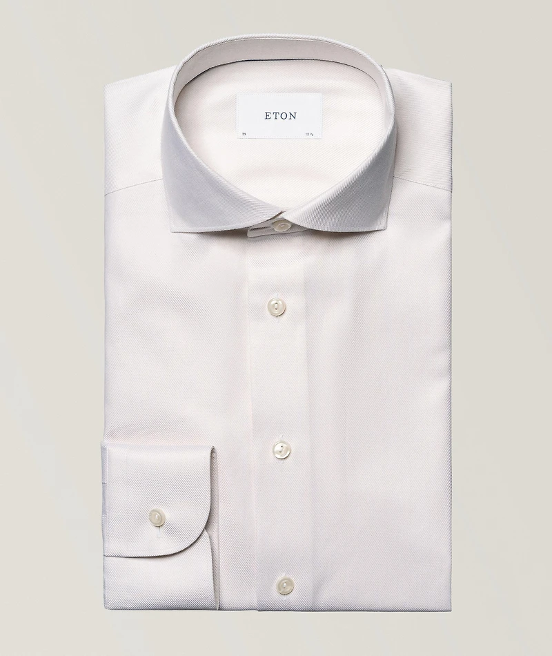 Slim-Fit Mélange Dress Shirt