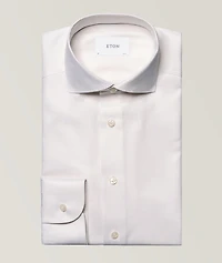 Slim-Fit Mélange Dress Shirt