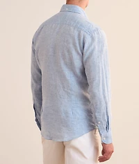 Contemporary-Fit Solid Linen Shirt