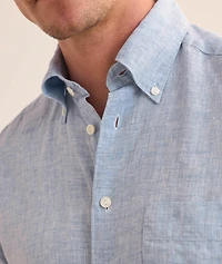 Contemporary-Fit Solid Linen Shirt