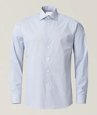 Slim-Fit Elevated Stripe Dress Shirt