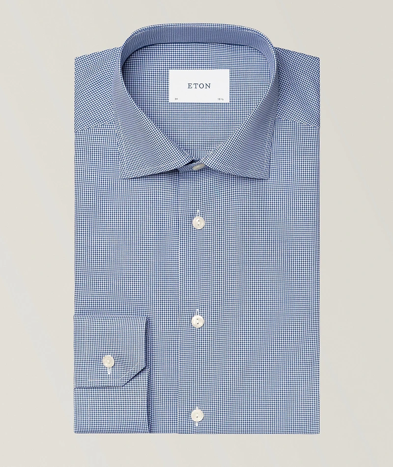 Contemporary-Fit Check Twill Dress Shirt