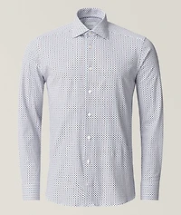 Slim-Fit Geometric 4Flex Dress Shirt