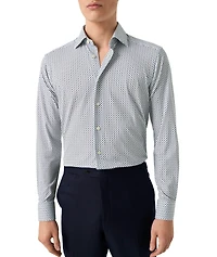 Slim-Fit Geometric 4Flex Dress Shirt