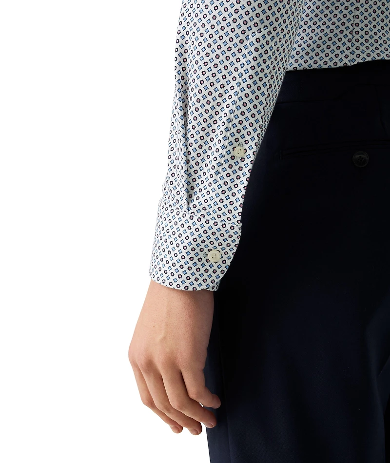 Slim-Fit Geometric 4Flex Dress Shirt