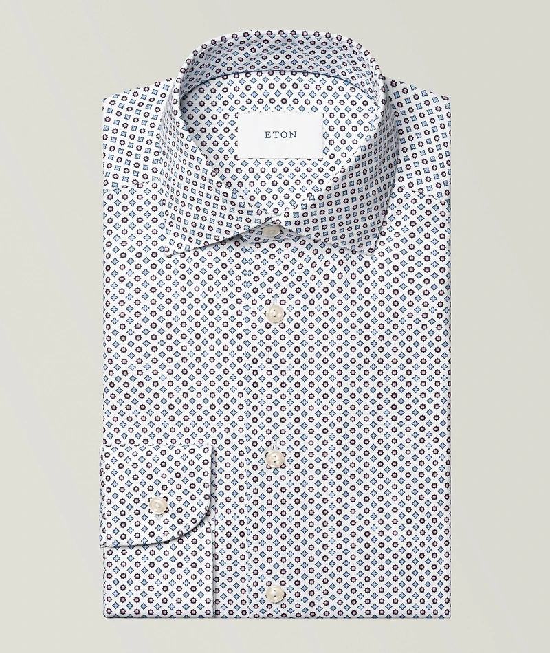 Slim-Fit Geometric 4Flex Dress Shirt