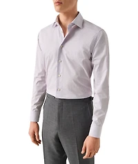 Contemporary-Fit Micro-Geometric Dress Shirt