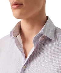 Contemporary-Fit Micro-Geometric Dress Shirt