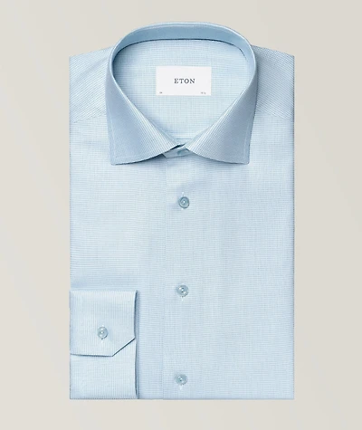 Slim-Fit Semi-Solid Dress Shirt