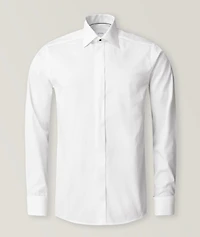 Slim-Fit Textured Tuxedo Shirt