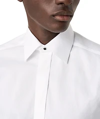 Slim-Fit Textured Tuxedo Shirt