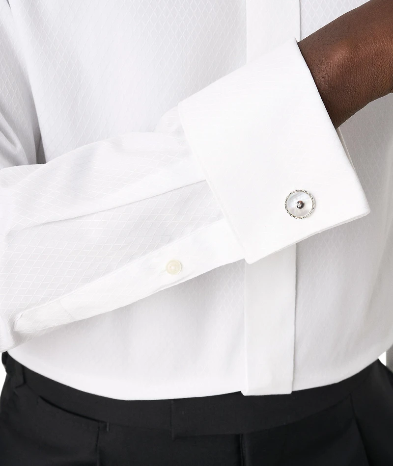 Slim-Fit Textured Tuxedo Shirt