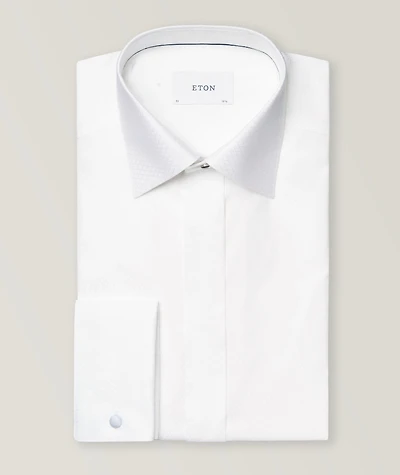 Slim-Fit Textured Tuxedo Shirt