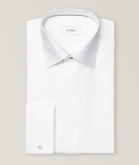 Slim-Fit Textured Tuxedo Shirt