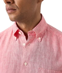 Slim-Fit Plain Weave Linen Shirt