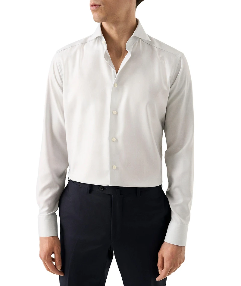 Slim-Fit Mélange Dress Shirt