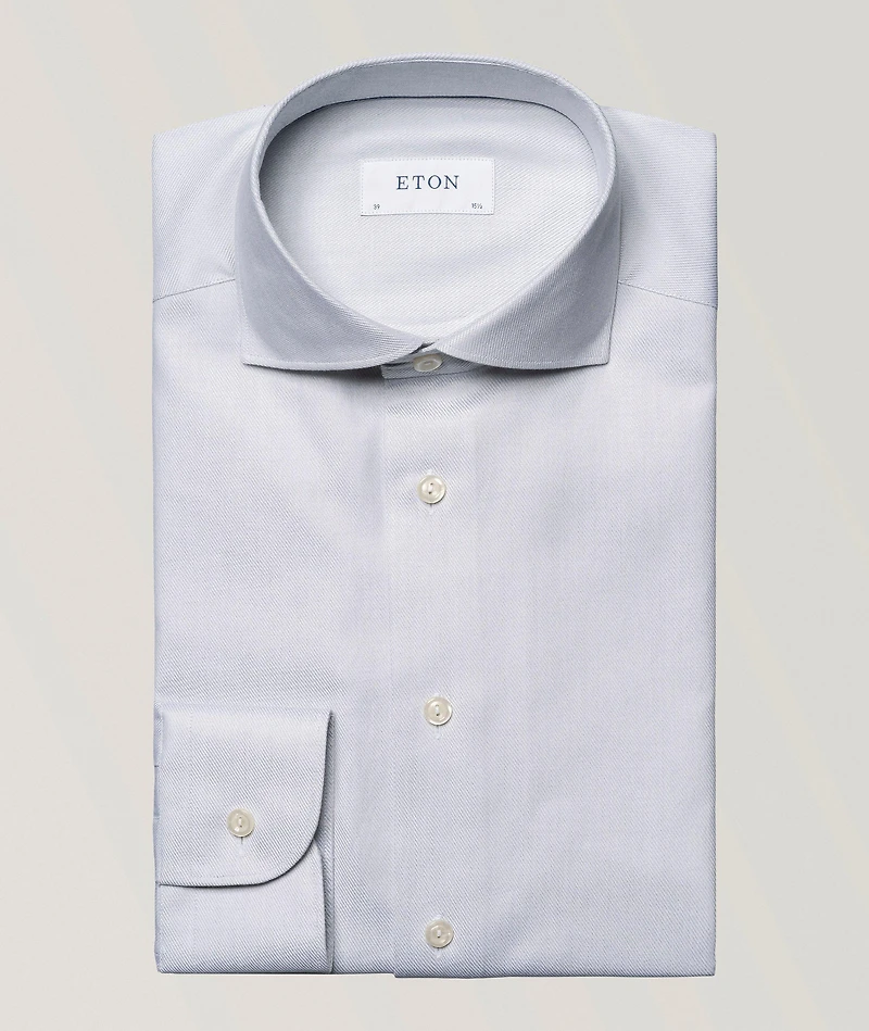 Slim-Fit Mélange Dress Shirt