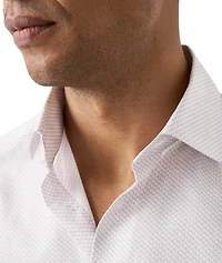 Slim-Fit Micro-Print Dress Shirt