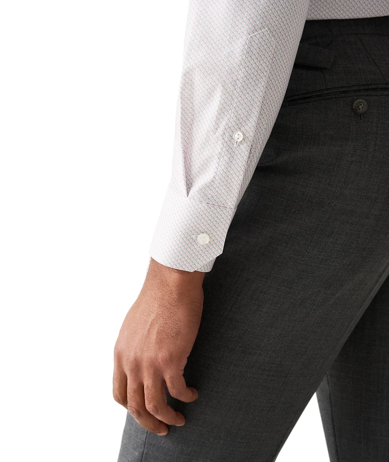 Slim-Fit Micro-Print Dress Shirt